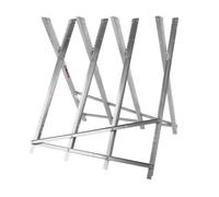 Chevalet à buches - SANS MARQUE - Tréteau pliant - Acier galvanisé - Dents anti-glissement - 8,30 kg