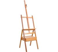 Chevalet à cadre en H, réglable en hauteur, en hêtre massif, couleur bois