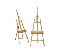 Chevalet de peinture pour artiste Vinsetto pliant en hêtre avec hauteur et angle réglables, 65x110x180-235 cm, bois naturel
