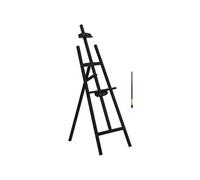 Chevalet d'artiste sur pieds pliable dim. 51,5L x 71,5l x 134,5H cm inclinaison réglable 90° max. bois de pin noir