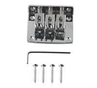 Chevalet de guitare électrique à 3 cordes avec selles entièrement réglables en alliage de zinc avec t vis Argenté