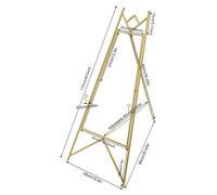Chevalet de mariage - Support à affiches réglable - Hauteur : 113 cm - Structure pliable en acier - Stable et durable - Couleur dorée