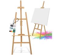 Chevalet de peintre en bois - Réglable - Pin- 150 cm - Pour adultes et enfants