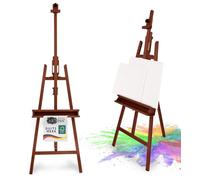 Chevalet de peintre - Hêtre massif - Pliable - Pour toiles jusqu'à 120 cm