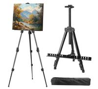 Chevalet de peintre Métal - Noir - 43 à 168 cm - Pliable - Avec sac de transport