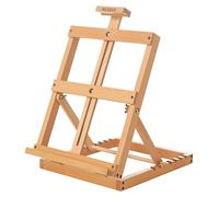 Chevalet de peinture - Modèle de table - Hêtre massif - 7 positions - Jusqu'à 23 pouces