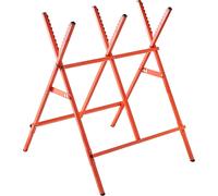 Chevalet de sciage avec support pour tronçonneuse - Support de sciage réglable en hauteur - Capacité de charge 118 kg - Coussins de pieds antidérapants