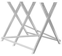Chevalet de sciage pliable - Acier galvanisé - 100 kg - 3 mâchoires dentées