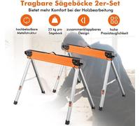 Chevalet de sciage pliable, portable, capacité de charge de 500 kg