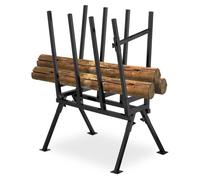 Chevalet de sciage Support de bûche - Jusqu'à 400 kg - Acier - Noir - Réglable en hauteur - Pour bois de chauffage et rondins