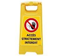 Chevalet de signalisation - Attention Zone de Travail - Dimensions 600x300mm