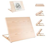 Chevalet de table en bois, A2 Planche à dessin Chevalet Workstation, 65x51cm Chevalet réglable de table, Support de toile portable pliable, Chevalet de table pour panneau de peinture, Art et artisanat
