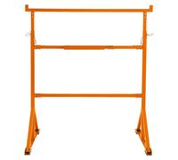 Chevalet de travail robuste, chevalet de sciage de chantier, table de travail portable, établi réglable en hauteur (105,5-185,5 cm), pieds antidérapants, bras de soutien, capacité de charge de 200 kg