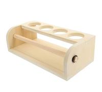 Chevalet en Bois de Table pour Garçon Fille, Porte-rouleau Papier Dessin | Structure Stable, Trou pour Crayons et Feutres, Surface Polie, Bords Lisses, Coins Arrondis, Couleur Kaki