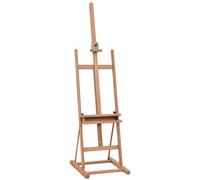 Chevalet en bois hauteur ršŠglable 171-230cm Chevalet Peinture avec rangement inclinaison ršŠglable 80¡ã max. bois naturel