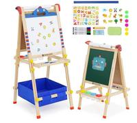 Chevalet en bois pour enfants avec tableau noir et tableau blanc pour laisser libre cours à la créativité