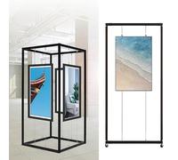 Chevalet mobile pour panneaux et affiches, présentoir pliable pour menus et planches en mousse, support de panneau d'affichage (3 pièces, 120 x 250 cm / 47.2x98.4in)
