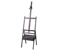 Chevalet Polyvalent, chevalet de Sol à Cadre en H, chevalet réglable en hêtre de 150 à 192 cm, chevalet d'artiste Adulte, avec boîte à tiroirs