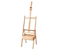 Chevalet Polyvalent, chevalet de Sol à Cadre en H, chevalet réglable en hêtre de 150 à 192 cm, chevalet d'artiste Adulte, avec boîte à tiroirs