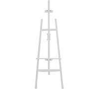 Chevalet pour artistes et amateurs - chevalet d'atelier stable, réglable en hauteur, blanc / bois