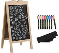 Chevalet pour tableau noir, cadre en bois pliable, matériaux durables, bois naturel, 51 x 60 x 101 cm