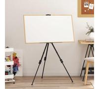 Chevalet réglable en métal noir - Hauteur réglable de 51,5 à 165 cm - Avec sac de transport pour présentation, flipchart, tableau blanc, magnétique, pliable, mobile pour bureau, école, atelier