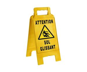 Chevalet Signalisation Jaune Sol Glissant Novap