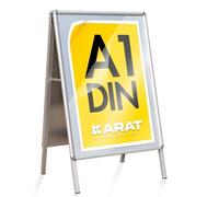 Chevalet Stop Trottoir Étanche en Aluminium, Panneau d'affichage DIN A1, Double Face