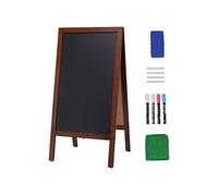 Chevalet Stop-Trottoir SucceBuy Tableau Magnétique Publicitaire Bois 102x51cm Marron
