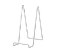 Chevalet Support Presentoir Porte Assiette - Argent Metal Support Assiette Decorative - Support Cadre Photo de Table - Présentoir de Fer pour Plaque | Livre Cuisine | Carte Postale | Art - 20,5 cm