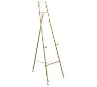 Chevalet trépied au sol, support moderne minimaliste en ferronnerie pour mariages, support réglable pour photos et œuvres d'art pour studios et événements