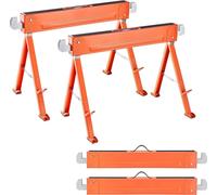 Chevalets, lot de 2 chevalets de travail pliants, capacité de charge de 600,1 kg Chevalet avec pieds robustes, chevalet portable entièrement métallique avec patins antidérapants, pour le travail du bo