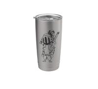 Chevalier avec armure et énorme épée Gobelet isotherme en acier inoxydable double paroi