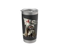 Chevalier Templier Saint Croisé Gobelet isotherme en acier inoxydable double paroi