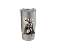 Chevalier Templier Saint Croisé Gobelet isotherme en acier inoxydable double paroi