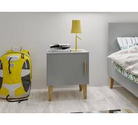 Chevet 1 Porte Dream Gris & Chêne TU