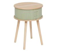 Chevet 2 portes ""Nysos"" vert olive 54x40x40cm - Atmosphera Créateur d'intérieur