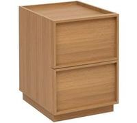 5five Table de chevet Framy en bois 2 tiroirs 54 cm Marron