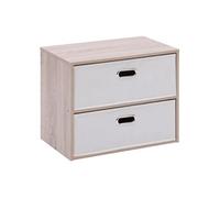 5five Commode Dress Up 2 tiroirs Beige en panneau de fibres de bois 50x30x40 cm