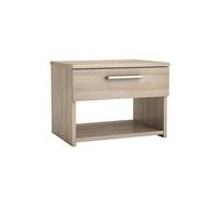 Chevet avec 1 tiroir coloris chene shannon - Dim : 42,5 x 32,1 x 32,3 cm --