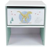 Chevet avec tiroir Dinosaures - Jurassic Word - FUN HOUSE - H.36 X L.33 X P.30 cm