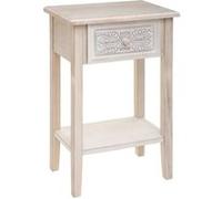 Table de chevet Hina 1 tiroir - Hauteur 67,5 cm - Bois blanchi