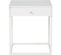 Table de Chevet 1 Tiroir Bakal 50cm Blanc