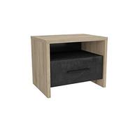 Chevet en panneaux de particules, chene kronberg/sidewalk - Dim : 49,6 x 40,1 x 36,3 cm --