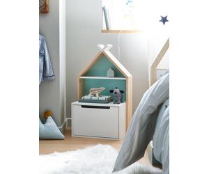 Chevet enfant fond réversible bleu ou rose LIGNE TIPILI blanc TU