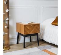 Home Deco Factory – Table de chevet Felix HD0303 – Lounge Edition 40x50x40 cm Marron Noir