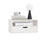 Chevet suspendu NKD03-W SoBuy - Table de Nuit Flottante avec 1 Tiroir, 45 x 25 x 22 cm Blanc