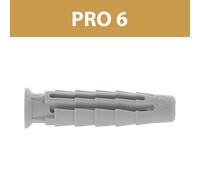 Chevilles polyamide avec collerette - 8x40 mm - 100 pièces - PRO 6 SPIT