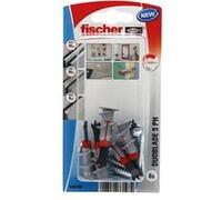 FISCHER – Cheville Duoblade avec vis tête ronde – Blister de 6