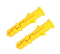 Cheville Beton Petit Tube d'expansion jaune Croaker, bouchon de tuyau, boulon d'ancrage, vis en caoutchouc M6Nylon forme poisson(1000pcs 6x30)